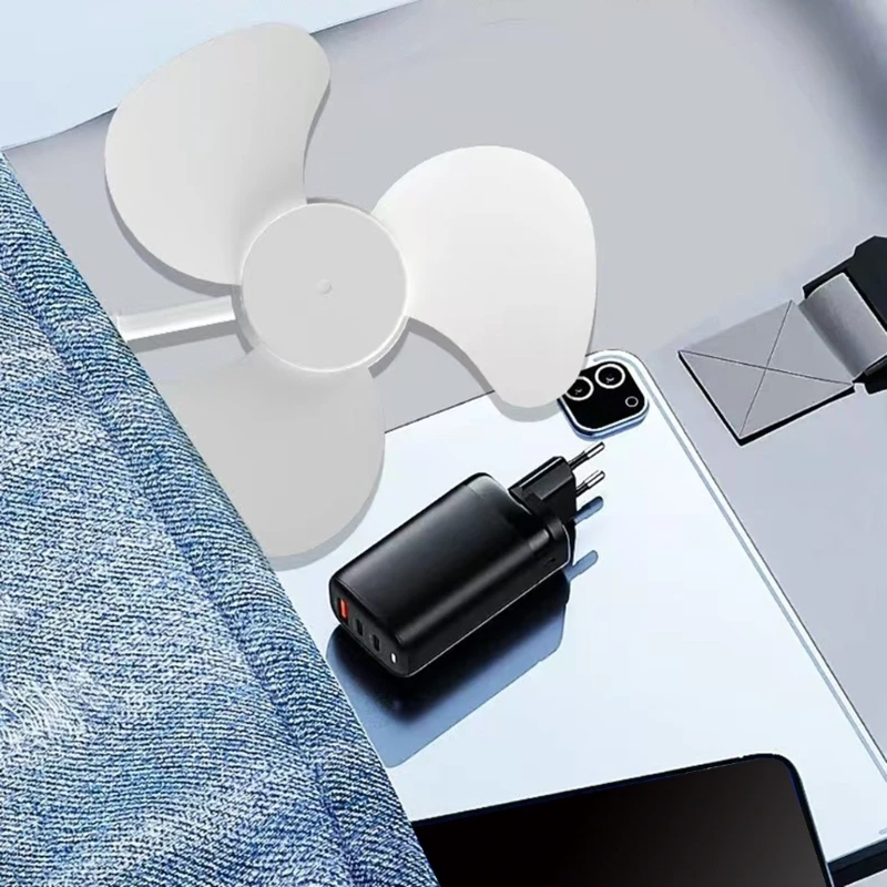 

L8RE USB Plug Fan Low Noise Portable Fan 360 Degree Adjustable Cooling Fan for Indoor