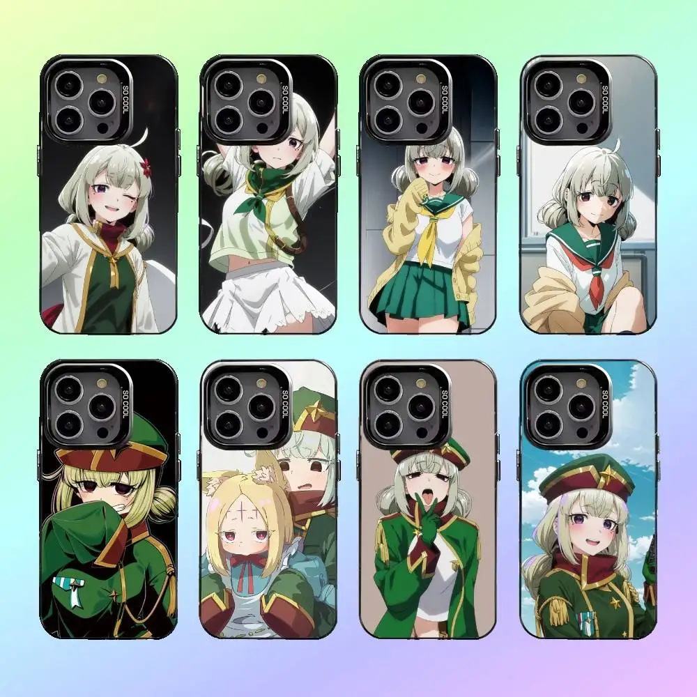 

A-Araga Anime Kiwi Phone Case For iPhone17,16,15,14,13,12,11 Plus,Pro Max Colored silver phone case