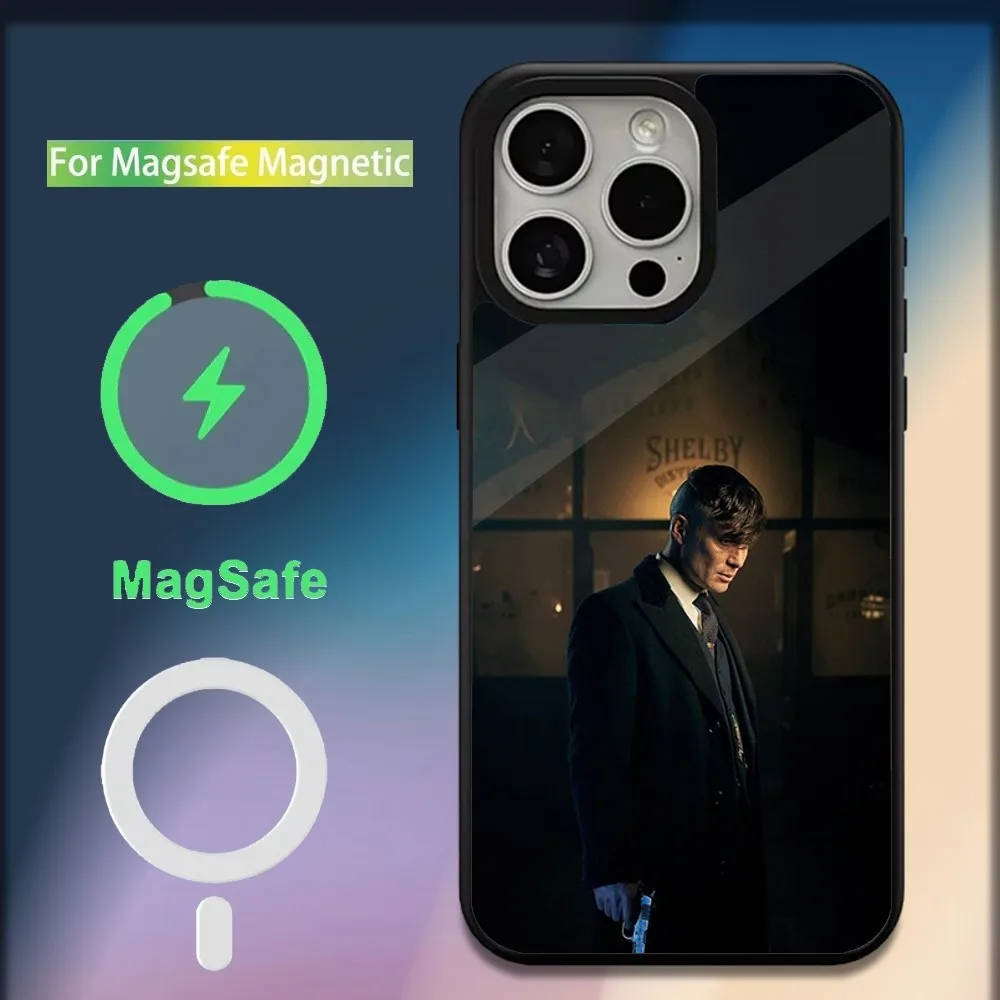 P-PeakyS T-Thomas Shelby Blinders  Phone Case For iPhone 16,15,14,13,12,11,Plus,Pro,Max,Mini Magsafe Magnetic Wireless Charging