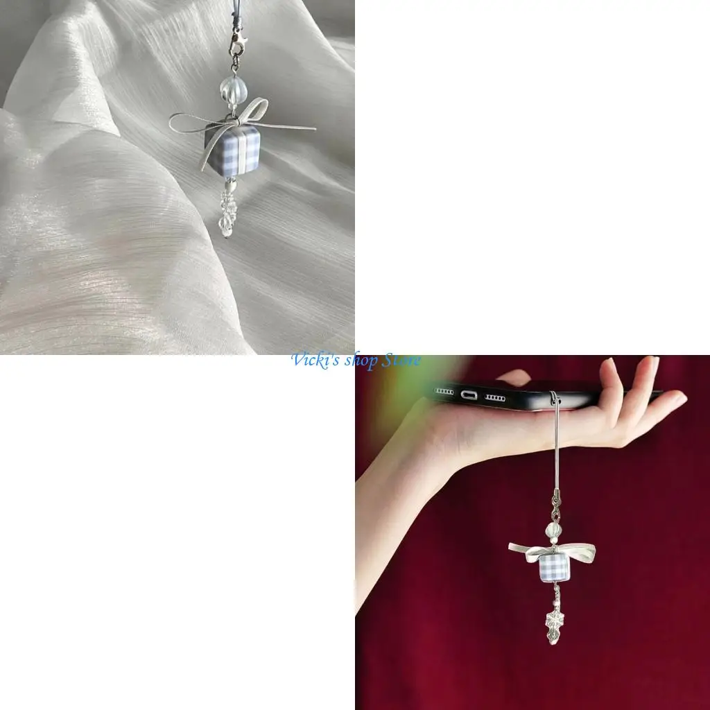 

Unique Winter Themed Handcrafted Phone Strap Feminine Design Keys Accessory