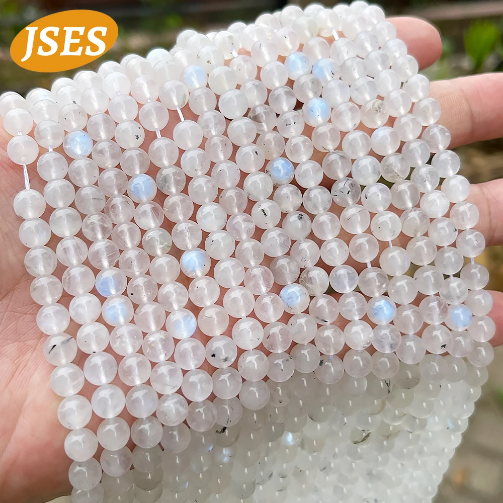 

AA Natural Rainbow Moonstone Beads for Jewelry Making Bracelets Necklace Earrings Spacer Loose Stone Beads DIY Accessories 6 8mm