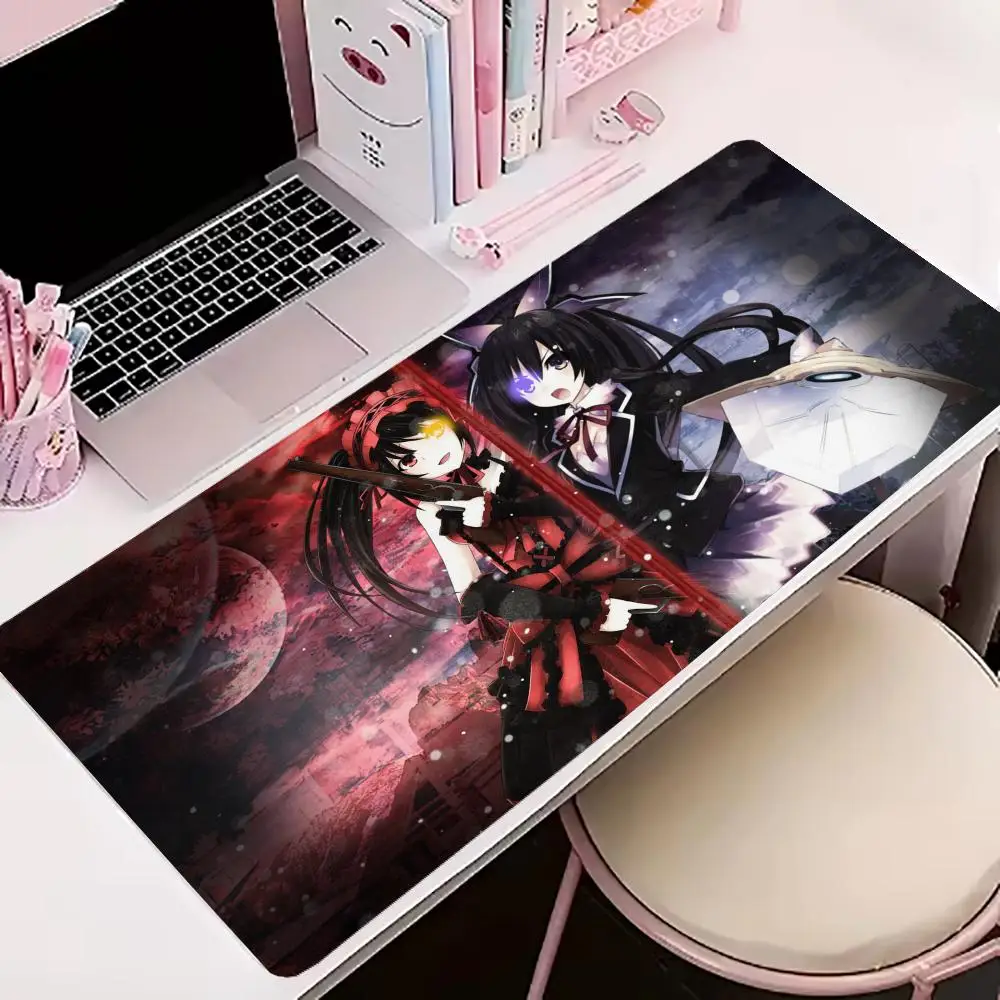 

Коврик для мыши в стиле аниме для девочек Date A Live, коврик для стола, резиновый нескользящий коврик для мыши, геймерская клавиатура, коврик для мыши, офисный компьютерный аксессуар, настольный коврик