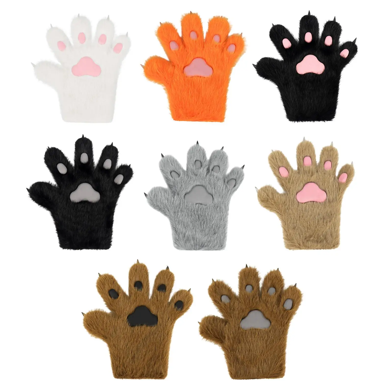 Kitten Paw Gloves Hands Paws Cat Claw Gloves for Festival Carnival Nightclub