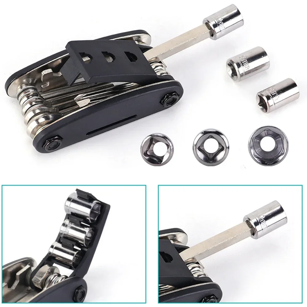 16-in-1 Socket Wrench Set, Non-Slip Rotating Head. Durable Stainless Steel for Home & Car Repairs. Easy & Universal Tool.