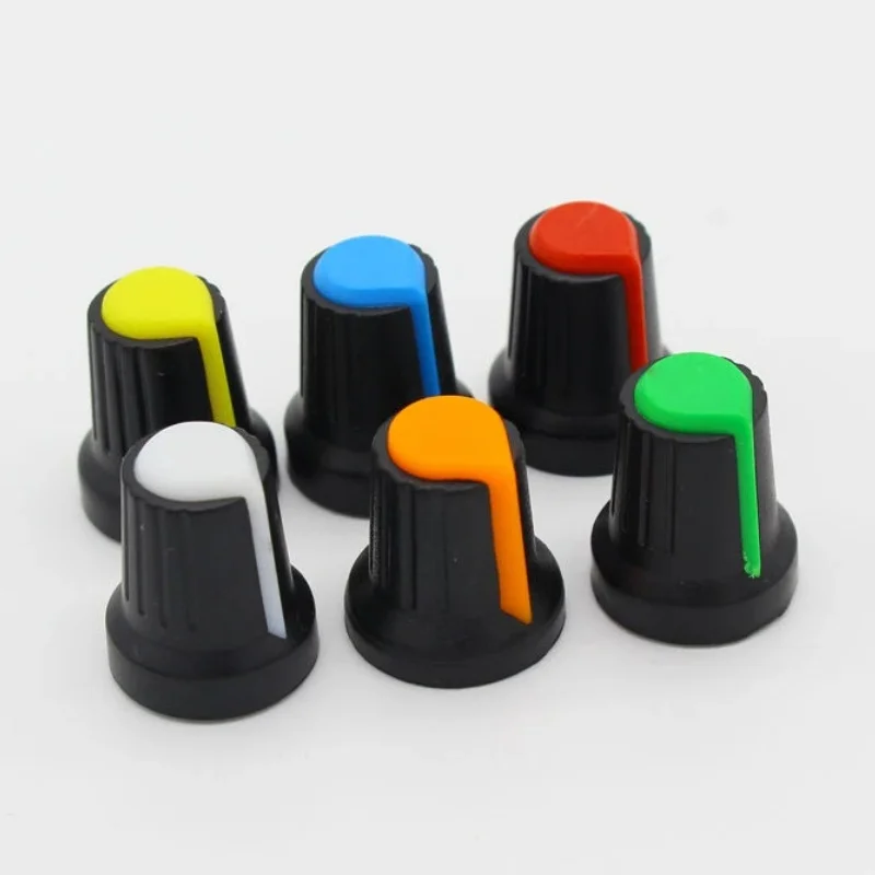 12pcs Potentiometer knob switch cap A variety of colors diameter 6 mm diameter 15 mm * 17 mm high