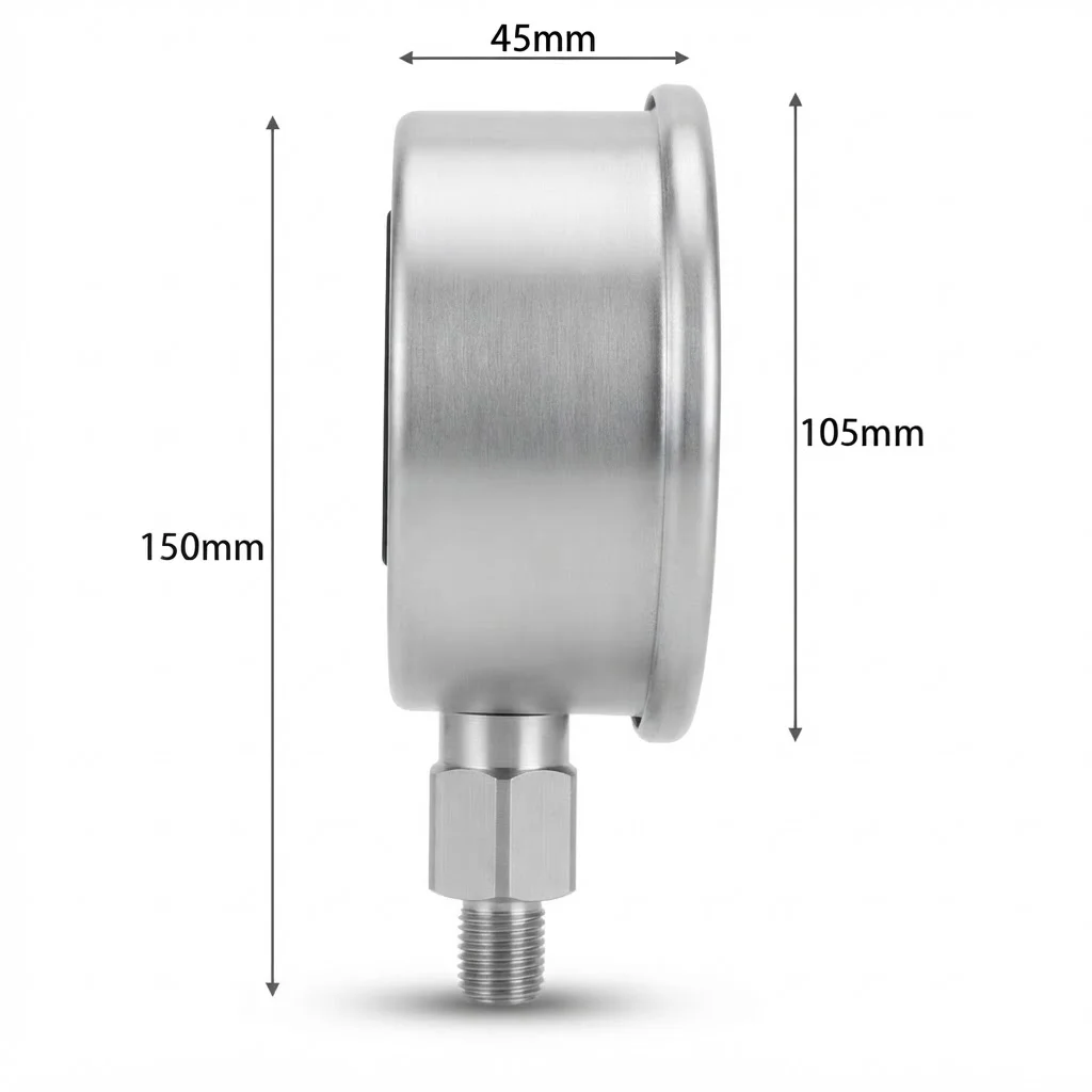 Fande 5 Digit Digital Pressure Meter G1/4 -0.1 to 100MPa 0.2%FS 0.5%FS USB or AA Battery Backlight Pressure Gauge