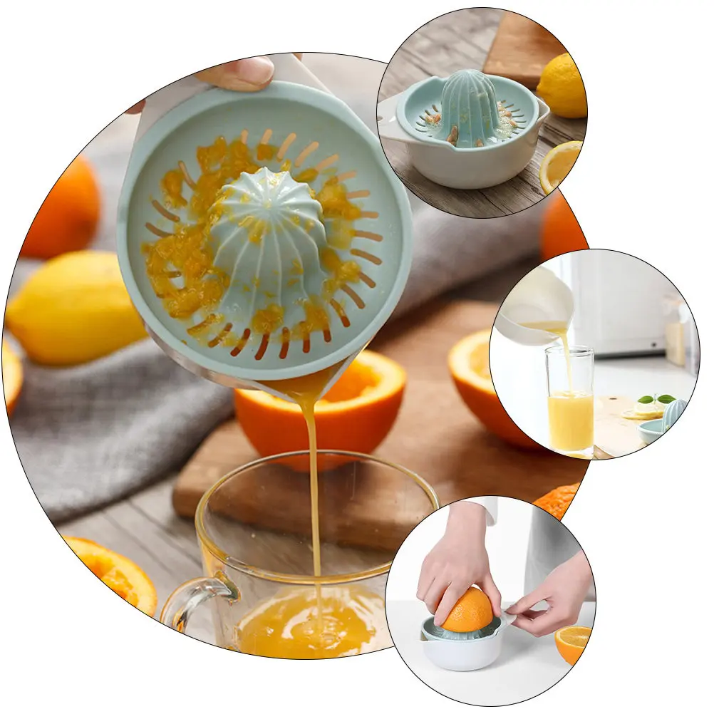 1Set Manual Lemon Squeezer Portable Fruit Juicer Compact Handheld Orange Juicer for Home Camping Picnic