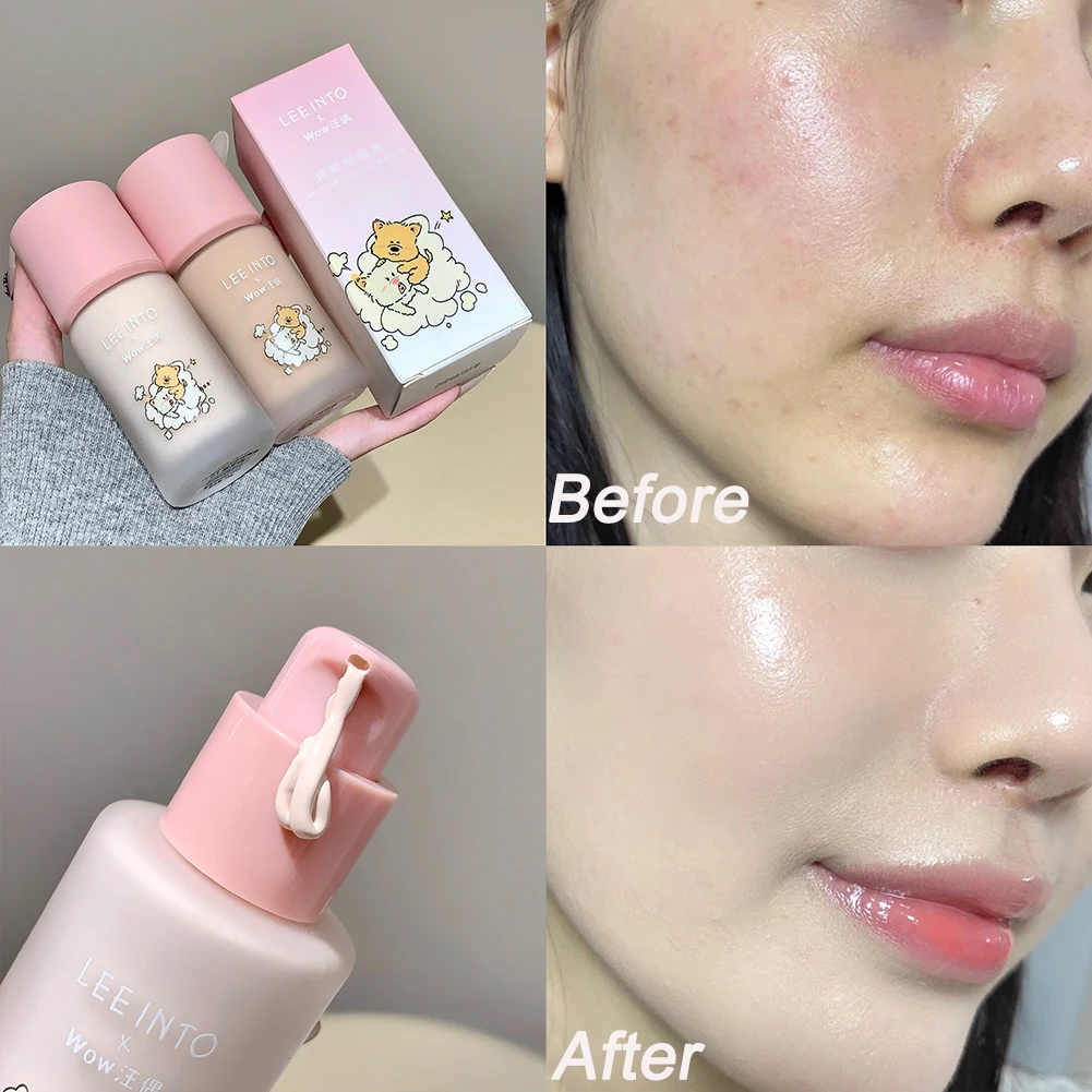 LEEINTO gran oferta base líquida ligera base de maquillaje hidratante de cobertura completa de larga duración acabado Natural