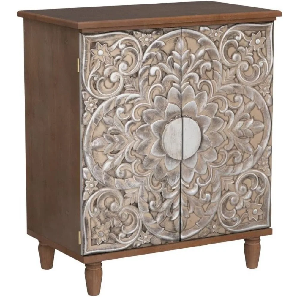 Accent Cabinet with Doors Antique Cabinet Storage Cabinet for Entryway Buffet Sideboard  cajonera pequeña