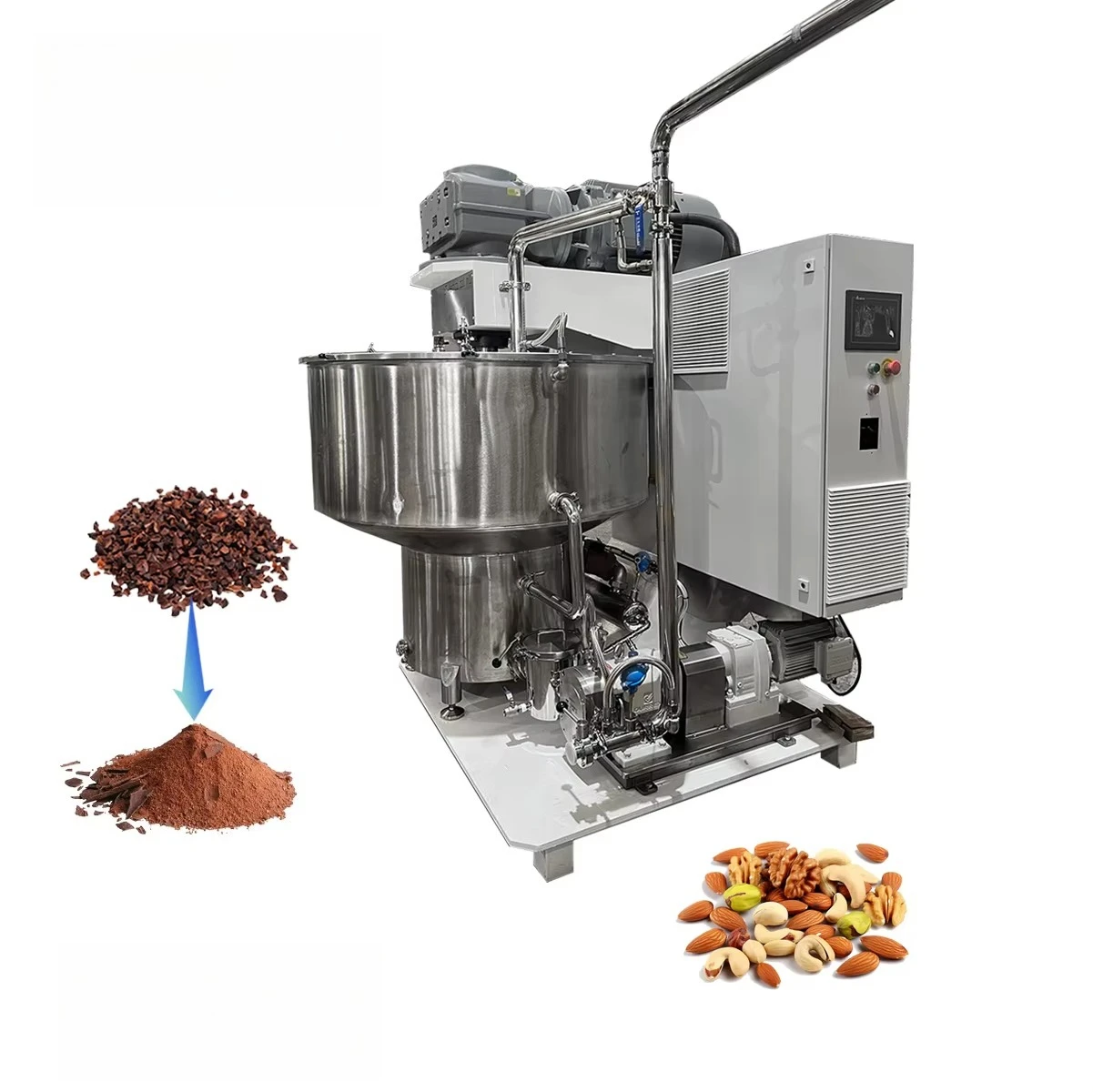 LST New Design SUS304 Vertical Chocolate Ball Mill Machine Chocolate Grinder Ball Mill