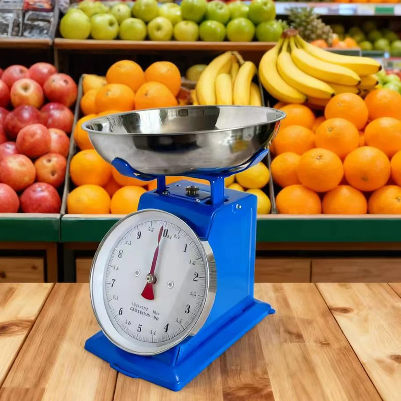 

10Kg Stainless Steel Mechanical Scale with Detachable Tray Mechanical Kitchen Food Scale Vintage Mechanical Kitchen Scale
