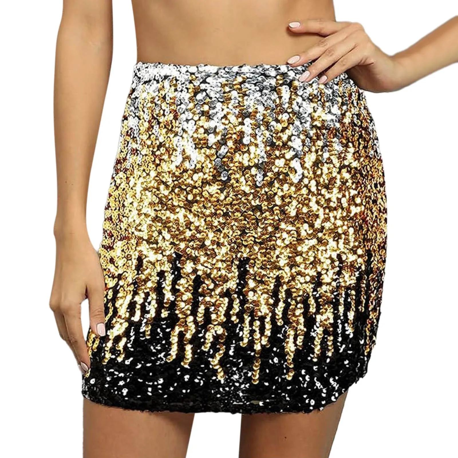 Belly Dance Skirts Women Dancewear Shiny Sequins Coins Tassel Belly Mini Skirt Bellydancing Performance Costume New Party Skirts