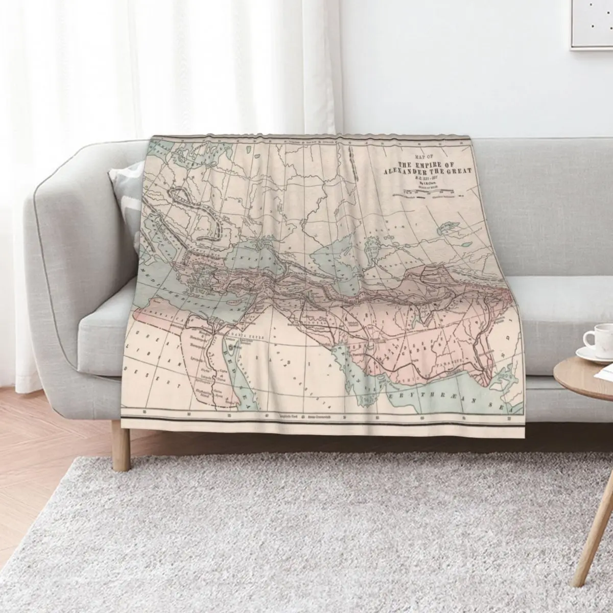 Alexander The Great Empire Vintage Map (1901) Throw Blanket Heavy for winter Camping Blankets For Sofas Thin Blankets