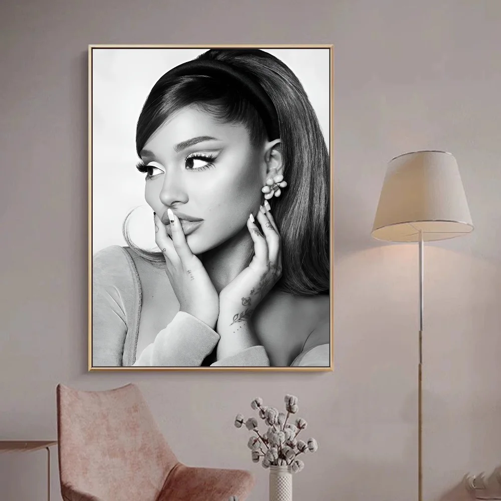 Singer ariana-grande-impresiones y carteles de buena calidad, pegatinas de papel impermeables, café, casa, Bar, carteles, pegatinas de pared