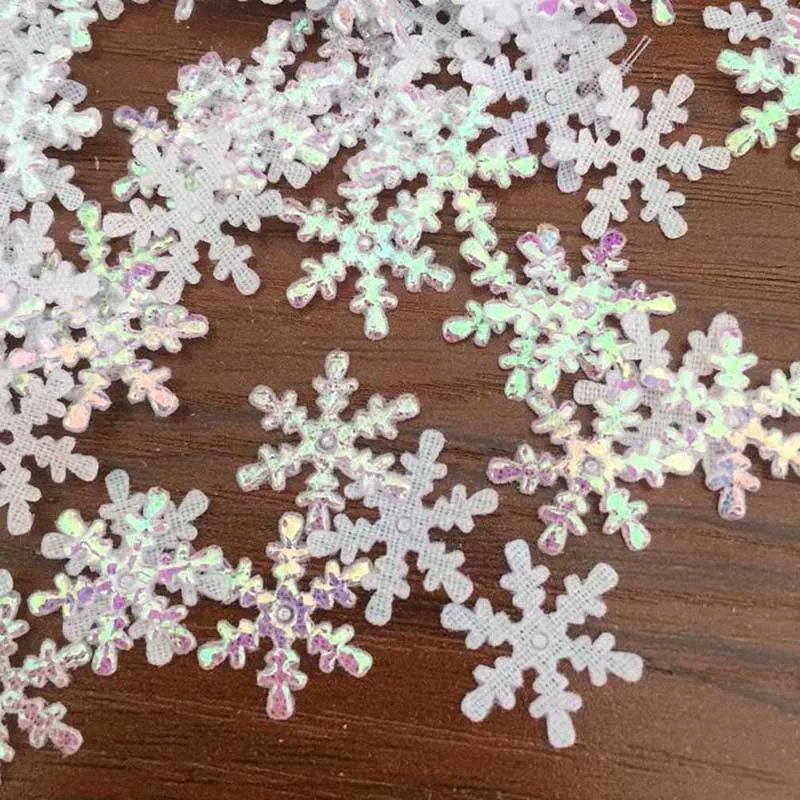 Christmas Tree Decorations Snowflakes White Plastic Artificial Snow Christmas Decorations 2-3cm