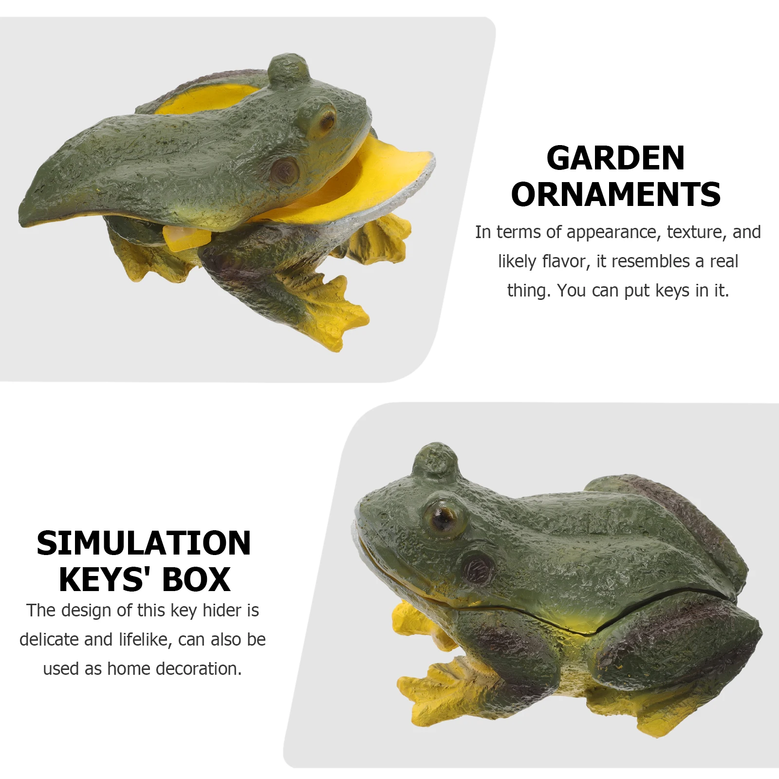 

Simulated Frog Box Ornament Lifelike Resin Garden Statue Outdoor Hider Key Holder For Outside Yard Decoration Safe Material