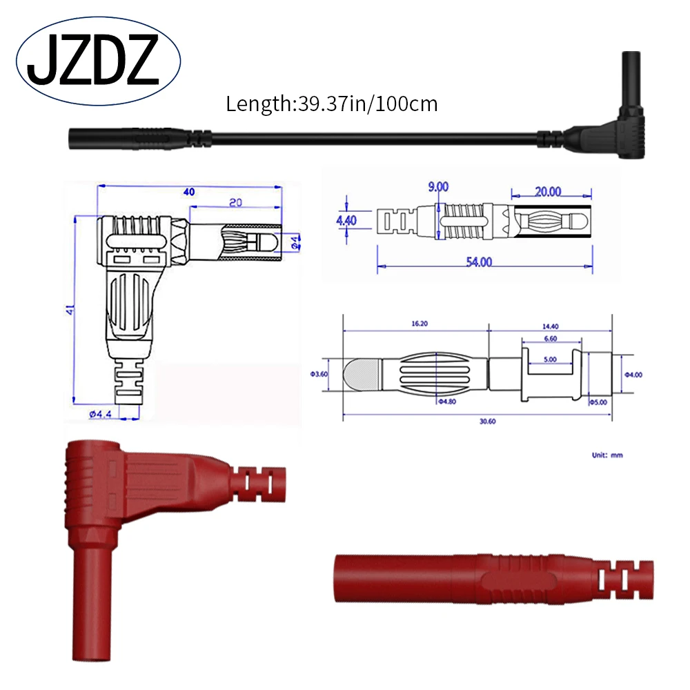 JZDZ 8pcs Electrical Multimeter Test Leads Set with Alligator Clips Puncture Probe Wire-Piercing Test Hook Clip  JT0089