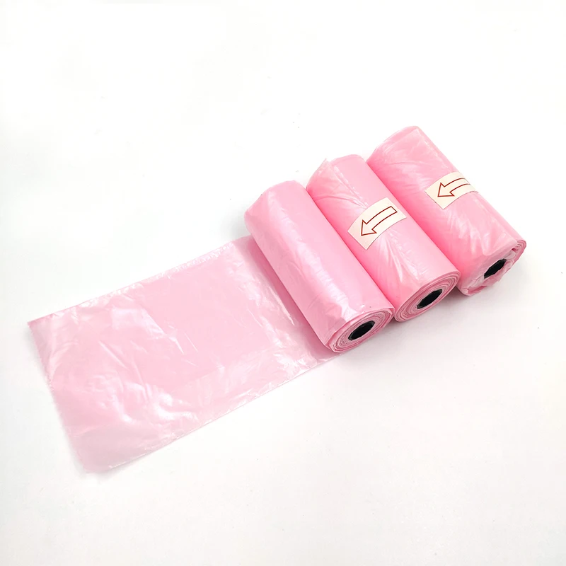 Pink Pet Dog Poop Bags 120rolls Dispenser Collector Garbage Bag Puppy Pooper Scooper Bag Small Rolls Outdoor Clean Pets Supplies