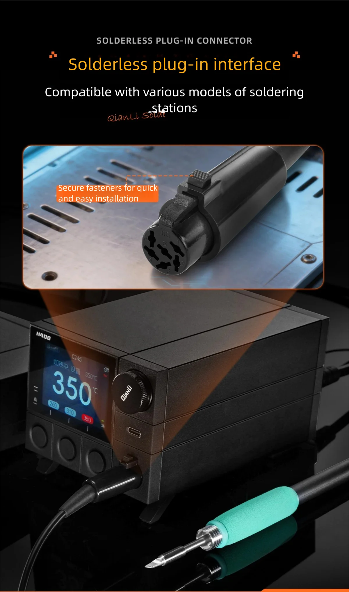 Soldering Station Handle T210/T245/T470 Compatible Soldering Tip Welding Station Handle for JBC Soldering Station