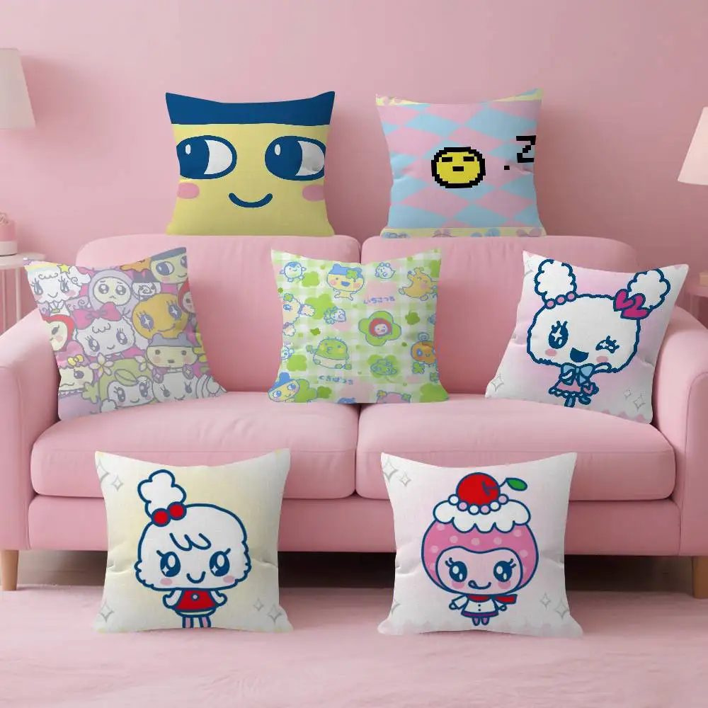 

Classic toy brand Tamagotchi Cushion Pillow Cushion Cover Pillowcase Living Room Sofa Home Decor Customized