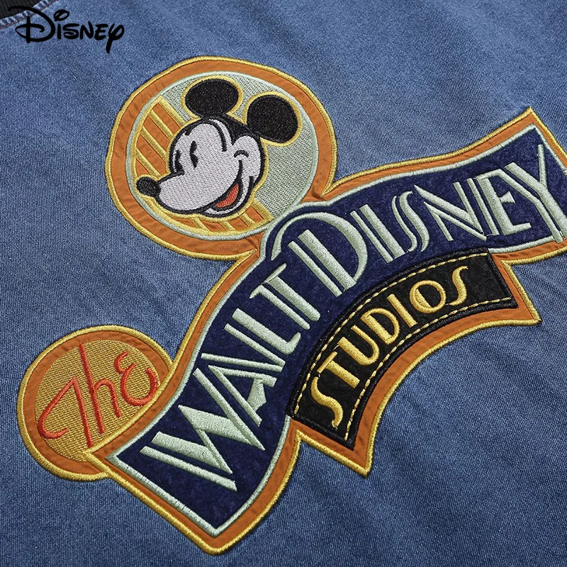 Disney Brand Clothing New Arrival Top Fashion Pullovers Casual Cotton Cartoon Short Embroidery Mickey Mouse Women Sweatshirts