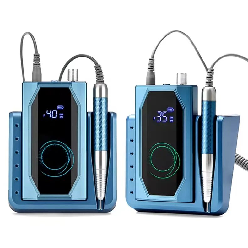 85w Strong Electric Nail File Nail Drilling Machine Rechargeable Battery With 35000rpm Low Noise