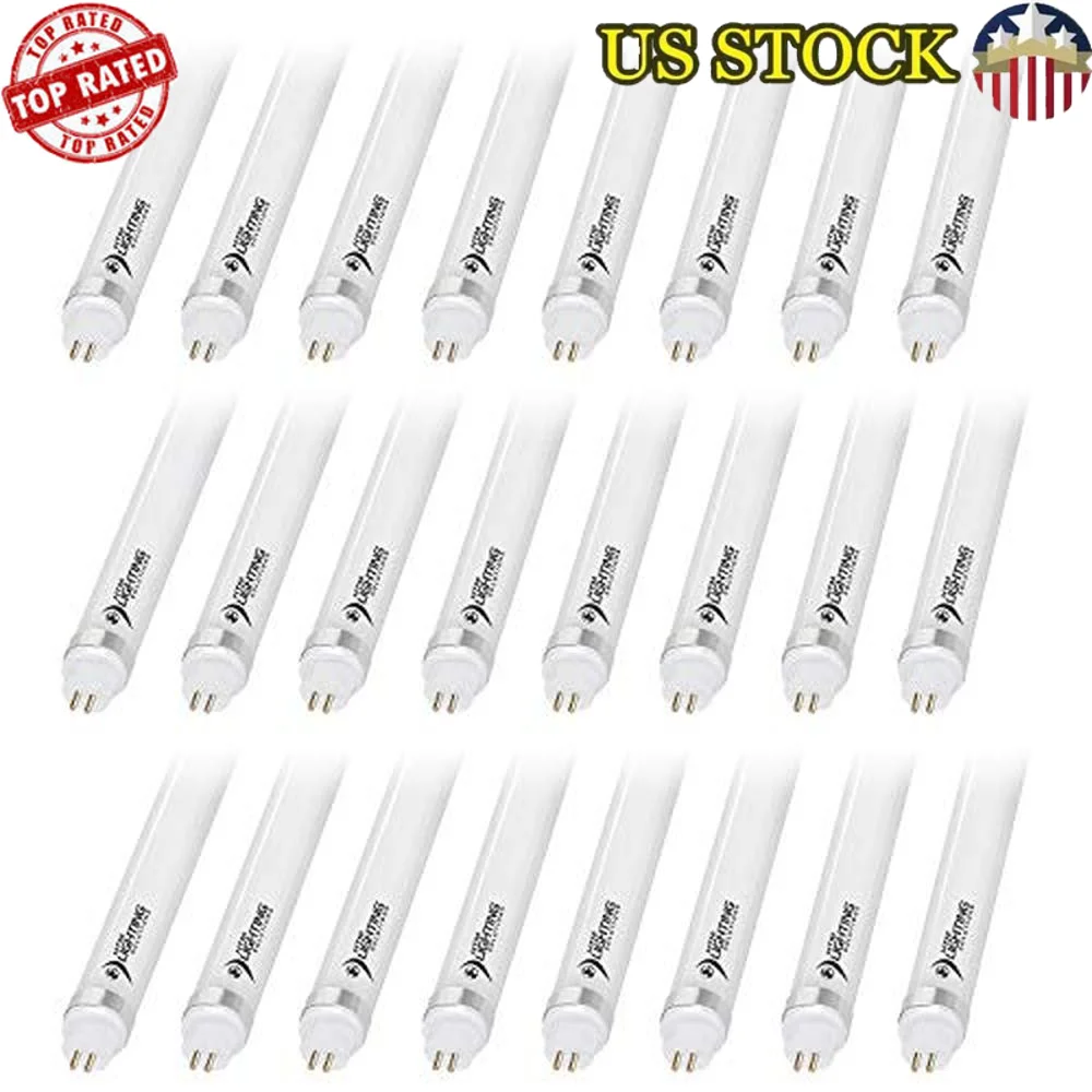 4ft 24W LED Tube Light T5 High Output 5000K Cool White Frosted Lens 3500 lm G5 Mini Base 100-277V UL Listed Save Over 60%