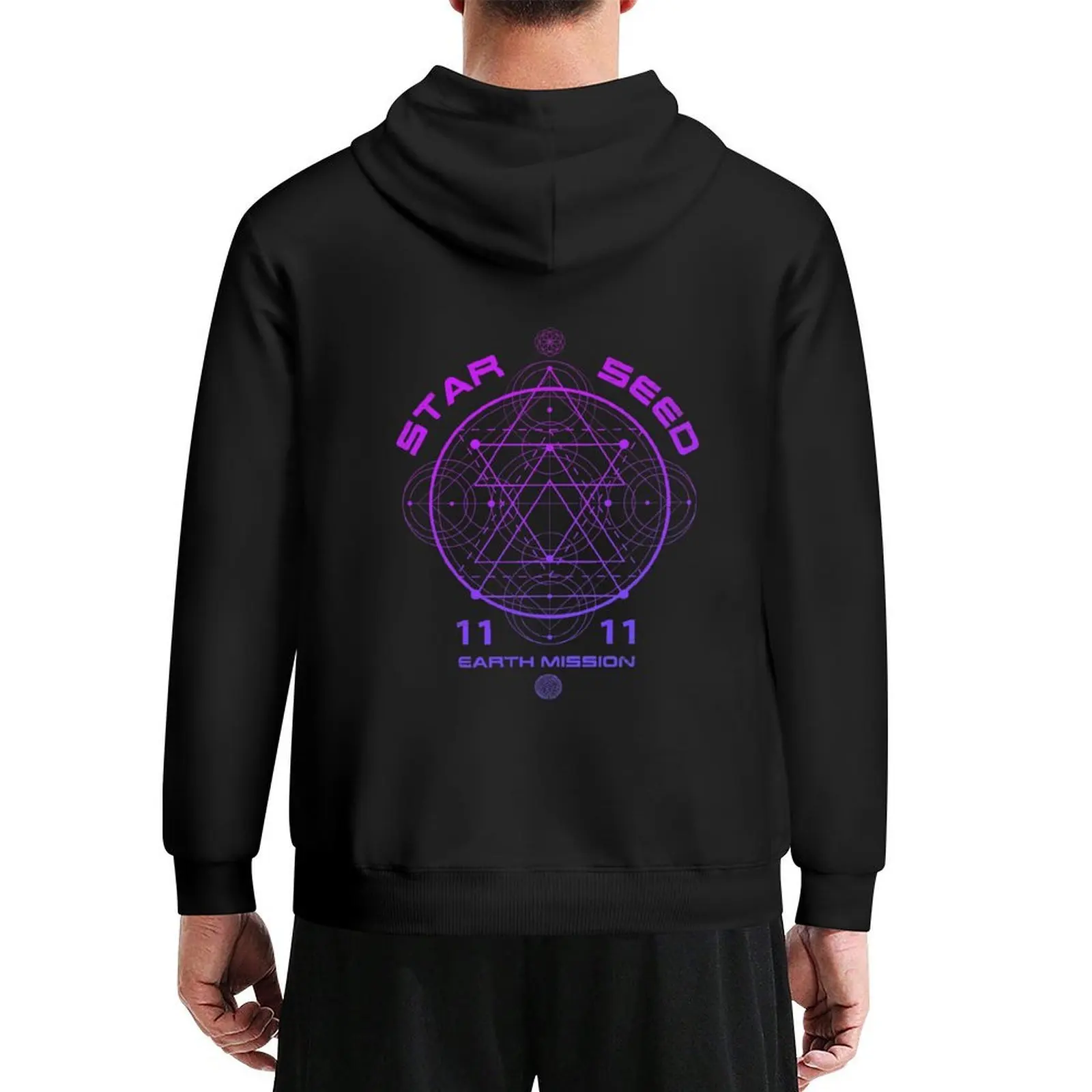 

Starseed Sacred Geometry Earth Mission 11:11 Hoodie men's clothes autumn jacket men autumn japanese style tracksuit men