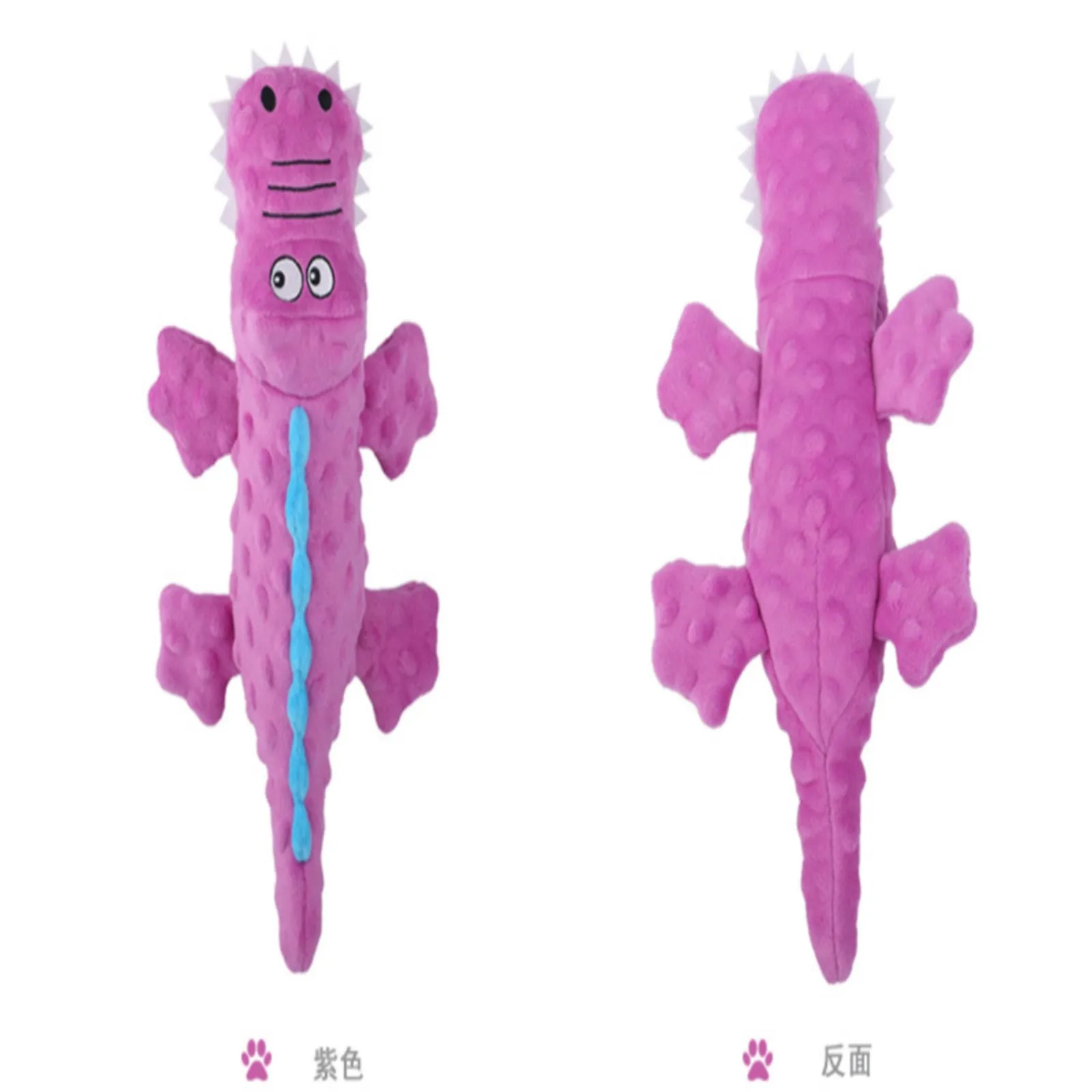 Soft Dog Plush Chew Toys Sounding Crocodile Dog Toys Pet Interactive Squeak Sounding Toy Heavy Chewers Stuffed Plush Dog Toys