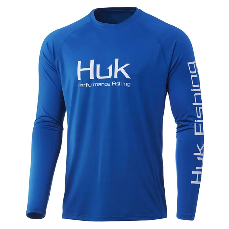 HUK Fishing Shirts Uv Protection Long Sleeve Tops Outdoor Summer UPF 50+ Sports Performance Jersey Breathable Fishing Clothing