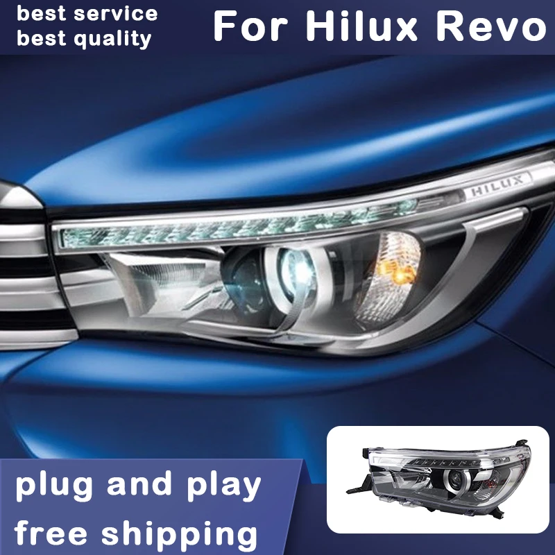 Car Styling Headlights for Toyota REVO Hilux LED Headlight 2015-2017 Head Lamp DRL Signal Projector Lens Automotive Accessories