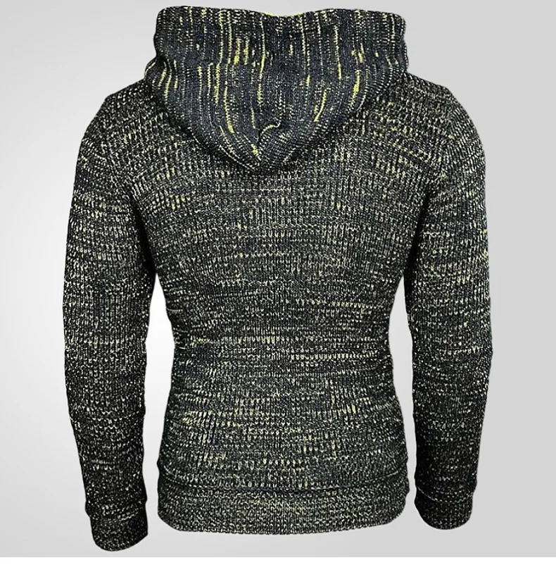 Men's Autumn/Winter Sweaters Hooded Pullover Knitted Sweatshirts Long Sleeve Cardigans