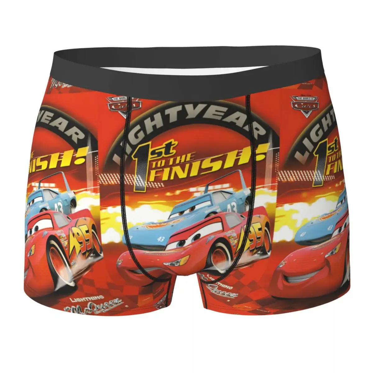 Lightning Mcqueen Cars Underwear Man Underpants Printed Breathable Boxershorts Hot Sale Boxer Brief Plus Size