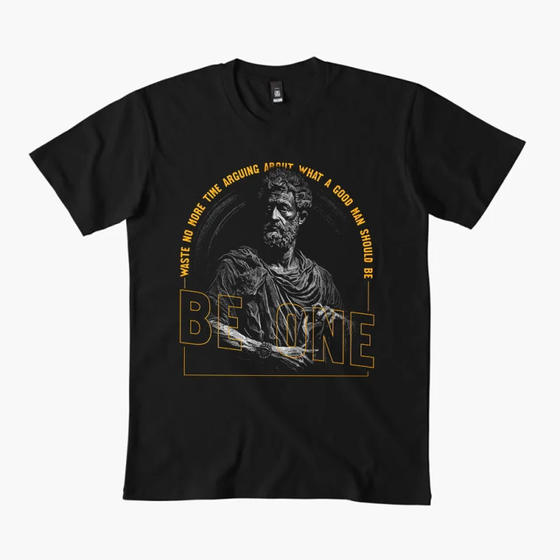 

Marcus Aurelius realistic statue Gift T shirt Team stoic philosopher Graphic Tee shirt 100% cotton printed clothes All size tops