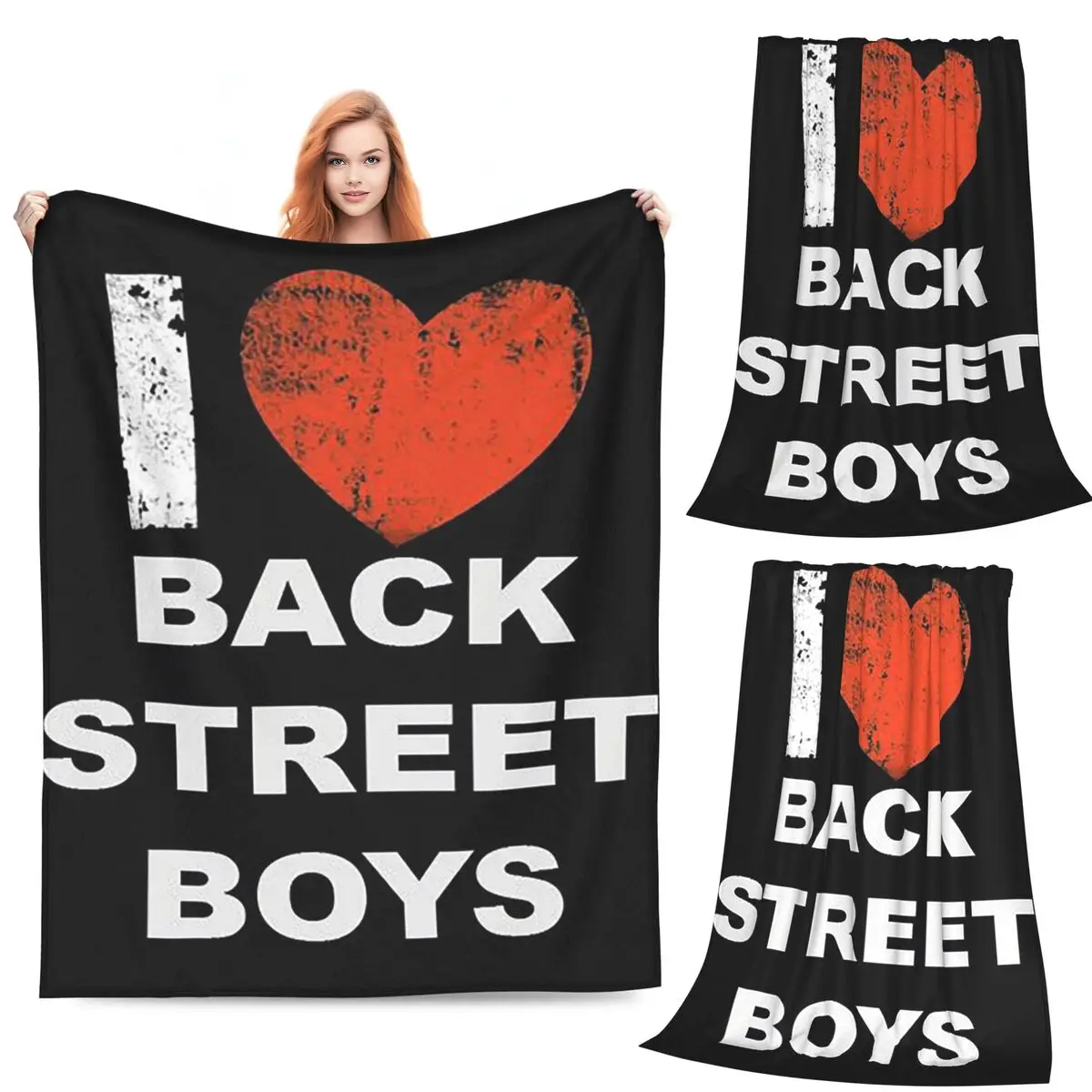 

BSB Backstreet Boys Blankets Flannel Sofa Throw Blanket Portable for Home Bedroom Outdoor Throws Bedspread Quilt