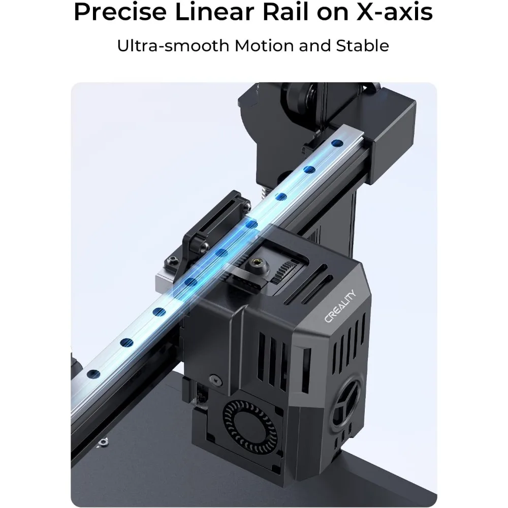 High-Speed Printing with Auto-Leveling, Self-Test 3D Printers Support 300℃ Printing Linear Rail on X-axis Double Fans Cooling
