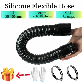 ความยาว 400 ~ 1000 มม.ซิลิโคนสีดํายืดหยุ่นท่อ Intercooler ท่อหม้อน้ําหลอดรถ Turbo Intake ท่อ auto Parts