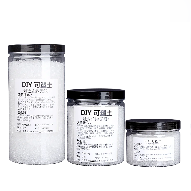 50g/100g/200g Resin Clay Plastic Polymorph Thermoplastic Friendly Plastic Aka Polycaprolactone Polymorph Pellet High Quality