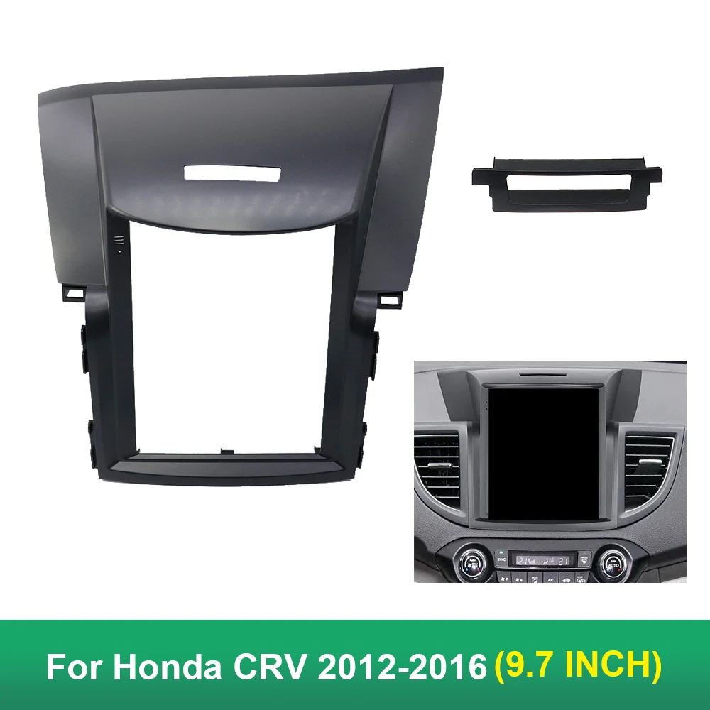 9.7 Inch For Honda CRV 2012-2016 2 Din Car Radio Fascias Tesla Style Multimedia Frame Video Player Navigation DVD Panel Trim Kit