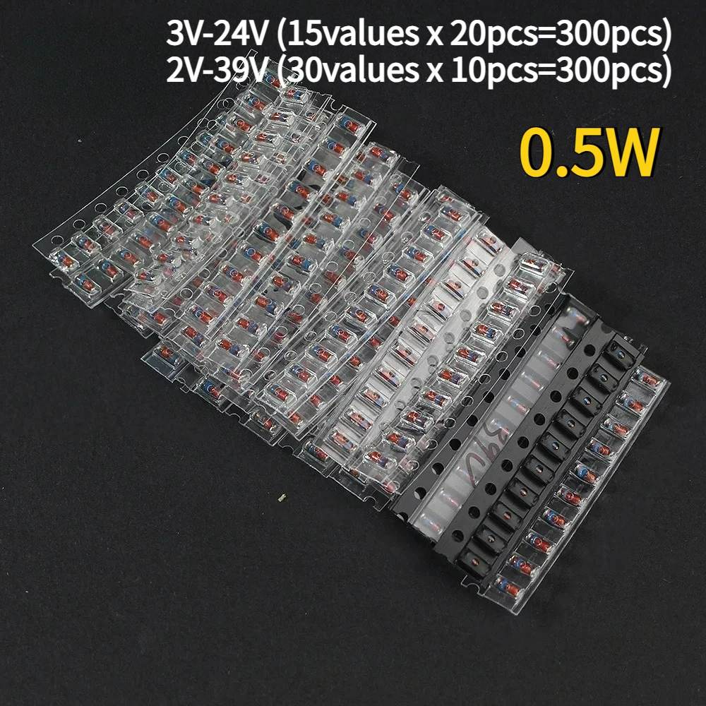 300Pcs 1/2W Zener D…