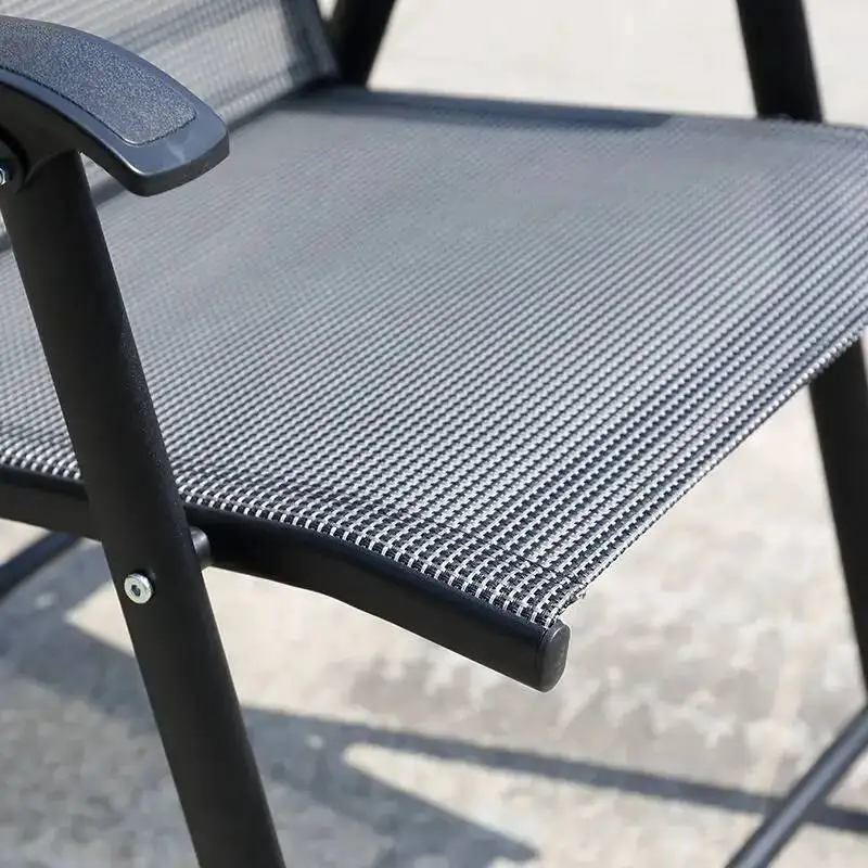 مجموعة فناء خارجية محمولة قابلة للطي - طاولة وكراسي حديقة من الحديد المطاوع للشرفة وأثاث الفناء الخارجي الترفيهي