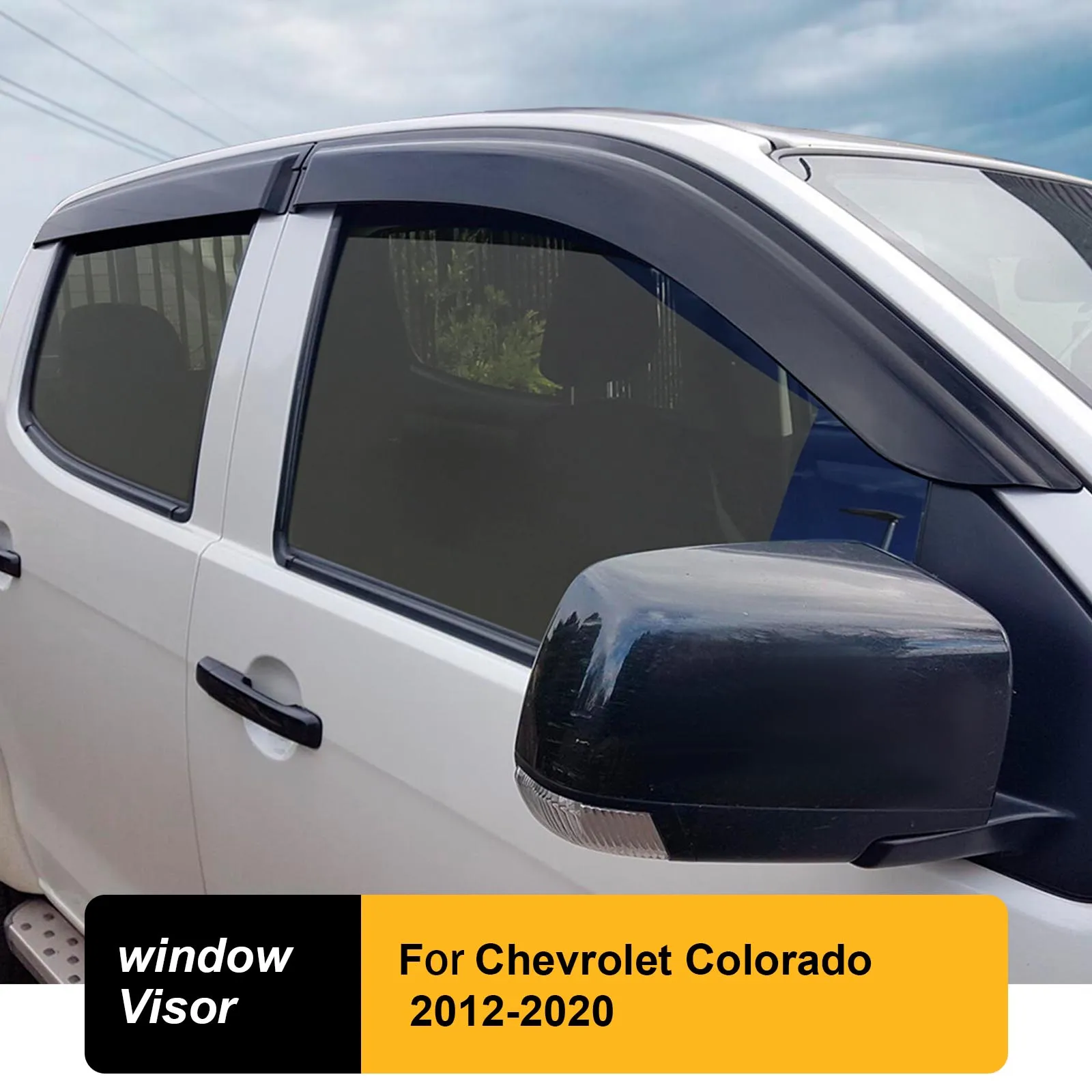 1 Set  Wind Deflector Window Visor Weathershield FOR Chevrolet Colorado 2012-2020 Sun Rain Guard For Double Cabin Accessories