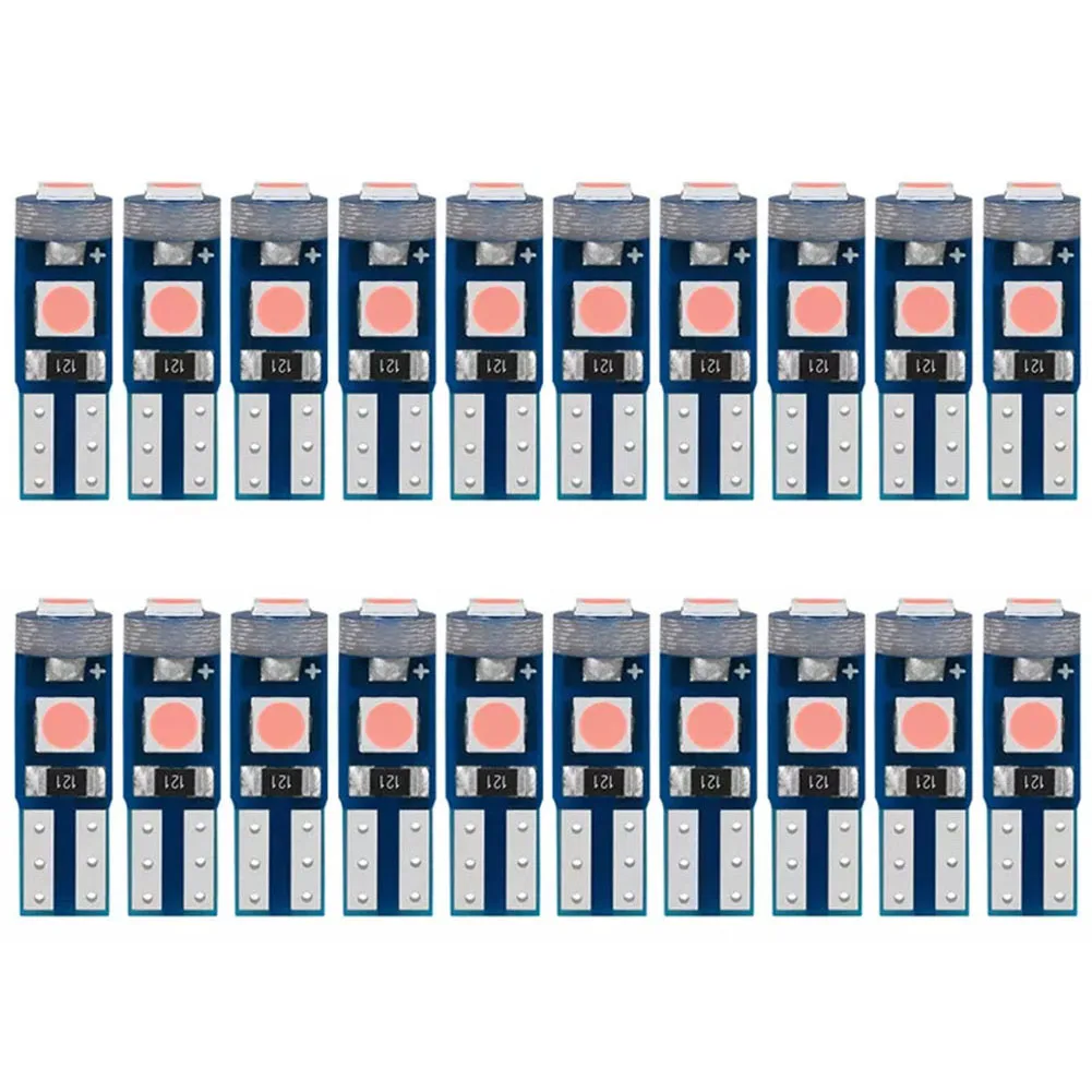 20 قطعة T5 74 3-SMD LED لوحة العدادات داش لوحة القيادة قياس ضوء لمبة W3W الداخلية داش أضواء اكسسوارات السيارات #4