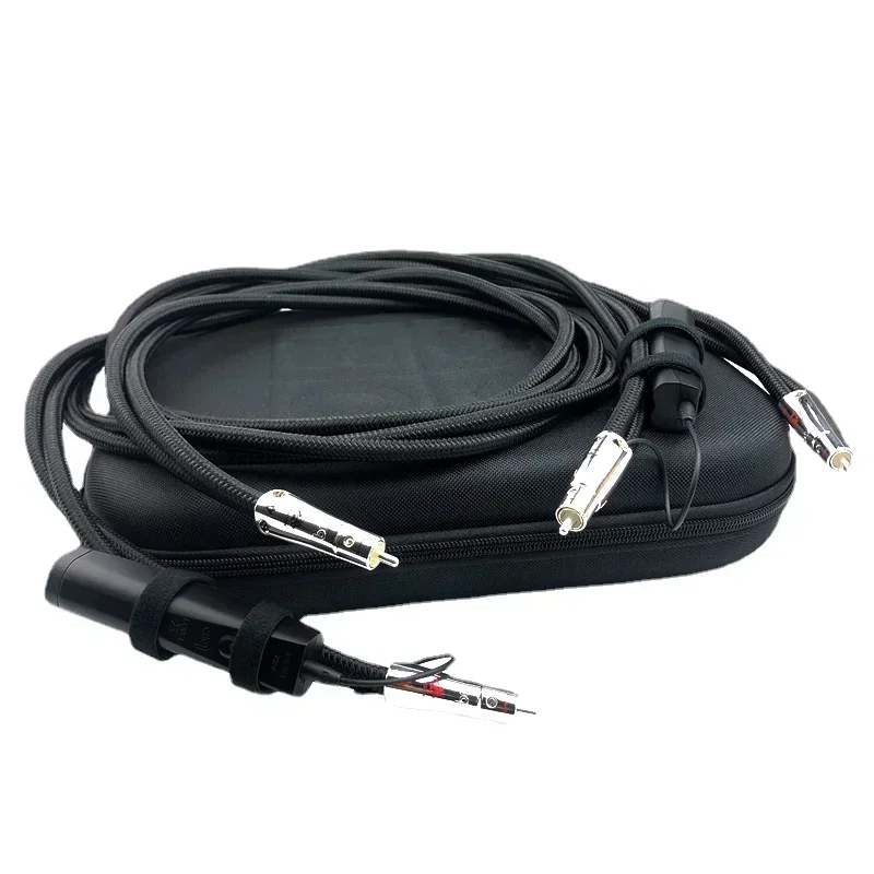 Hi-end Dragon RCA Cable 2RCA do 2RCA Signal Line Pure Silver Conductor HiFi Audio Interconnect Signal Cable with Packaging Box