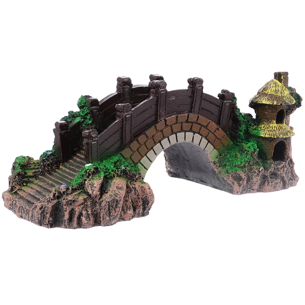 

Fish Tank Ornament Resin Stone Aquarium Mountain Rockery Landscape Accessories Cave Habitat