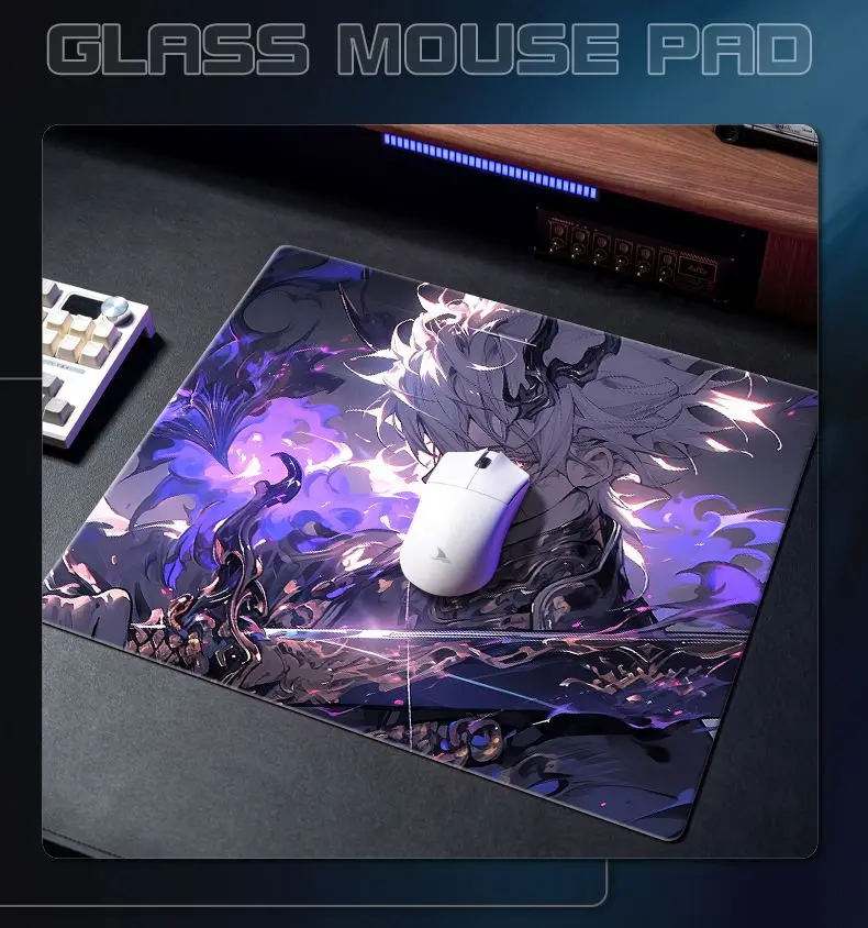 

Mouse Pad Esports Game characters Mouse Pad Glass Without Locking Edges Mouse Pad Computer Mouse Mat Laptop Deskmat PC