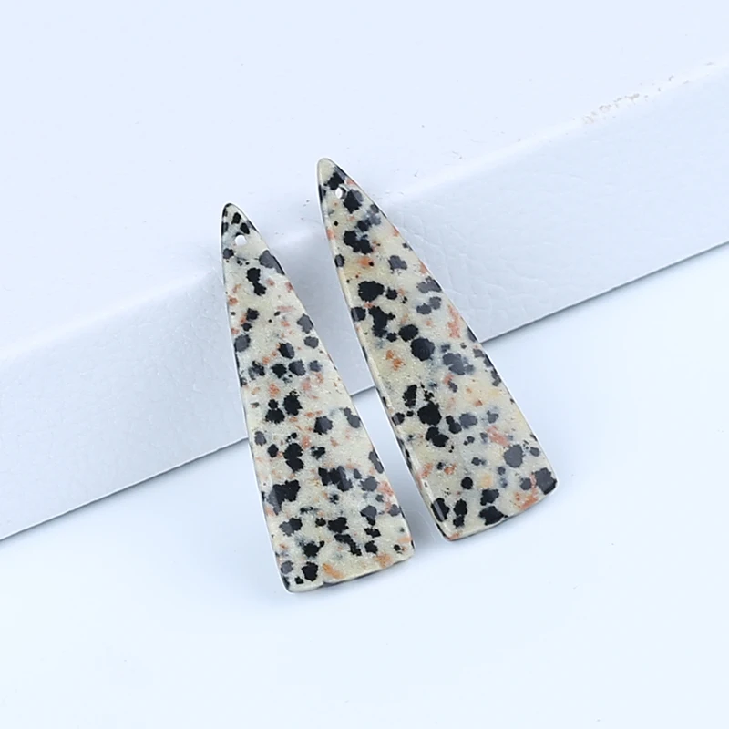 

Semiprecious stone jewelry Natural Spot Stone Earrings Bead 41x14mmx5mm6.8g