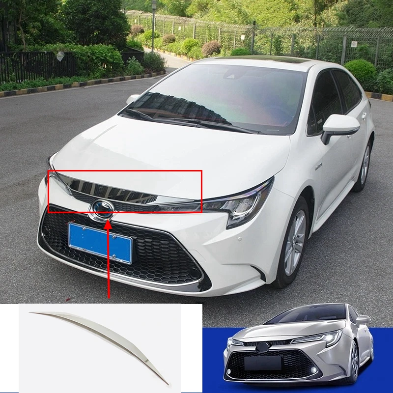 

For Toyota Corolla E210 US SEDAN Levin 2019 Chrome Front Hood Bonnet Lip Molding Cover Trim engine cover lid Car Styling