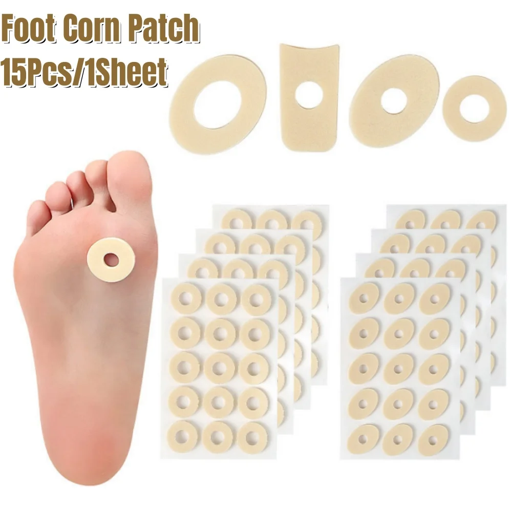 

15pcs/1sheet Corn Plasters Foot Callus Cushions Toe Protection Anti-wear Feet Anti-calluses Foot Patch Pain Relief Pad Protector
