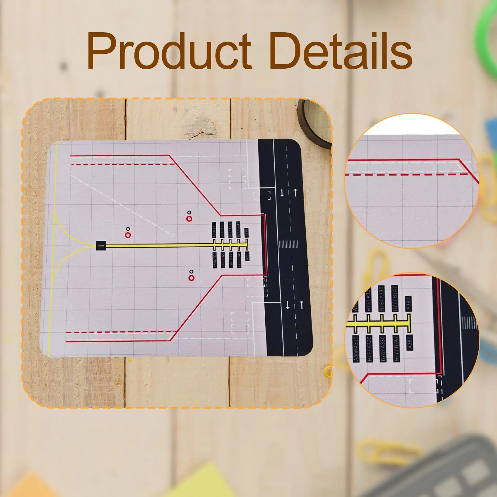 ผ้ากันเปื้อนที่จอดรถรุ่น 1/200 แผ่นตกแต่งแนวนอนสําหรับคอลเลกชันเครื่องบิน Diecast